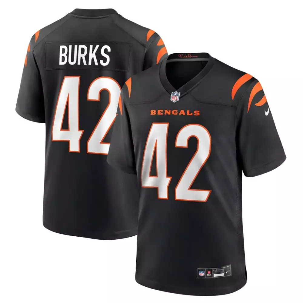 Oren Burks Cincinnati Bengals Nike Team Game Jersey | Black | Fan Gear for Men, Women & Youth