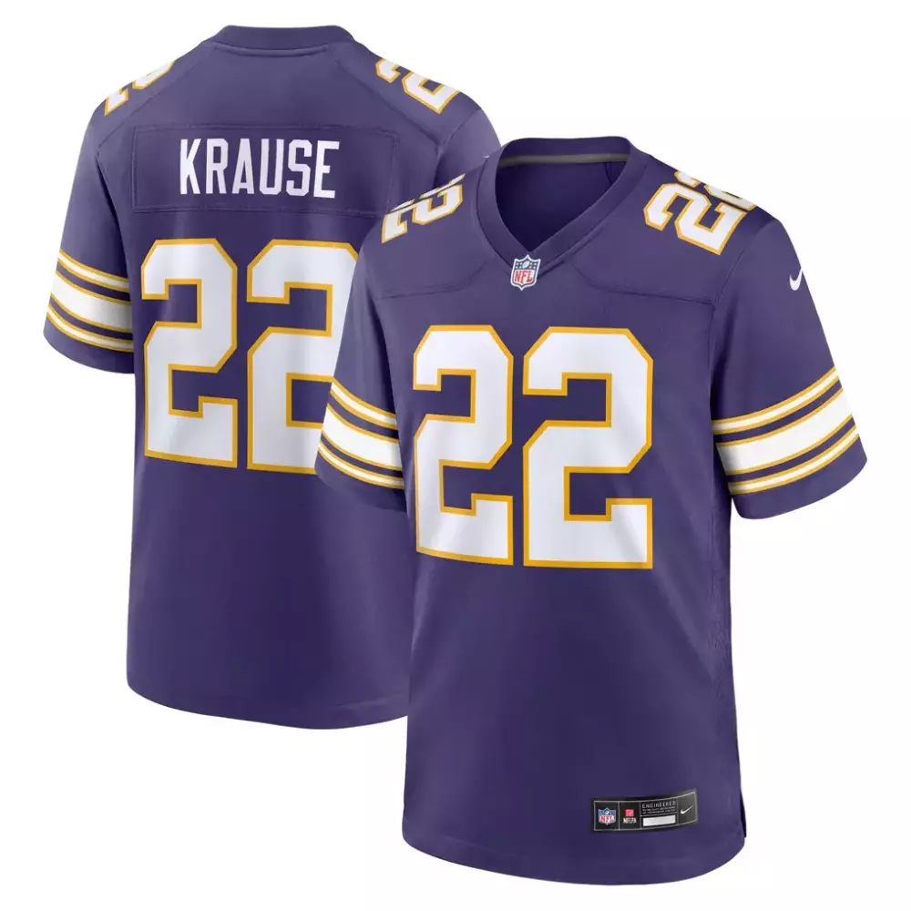 Paul Krause Minnesota Vikings Nike Retired Player Alternate Game Jersey | Purple Color | For Men, Women & Youth