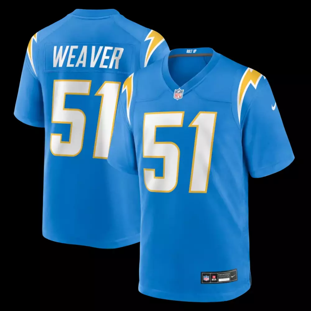 Rashad Weaver Los Angeles Chargers Nike Team Game Jersey | Powder Blue | Replica Fan Gear for Men, Women & Youth