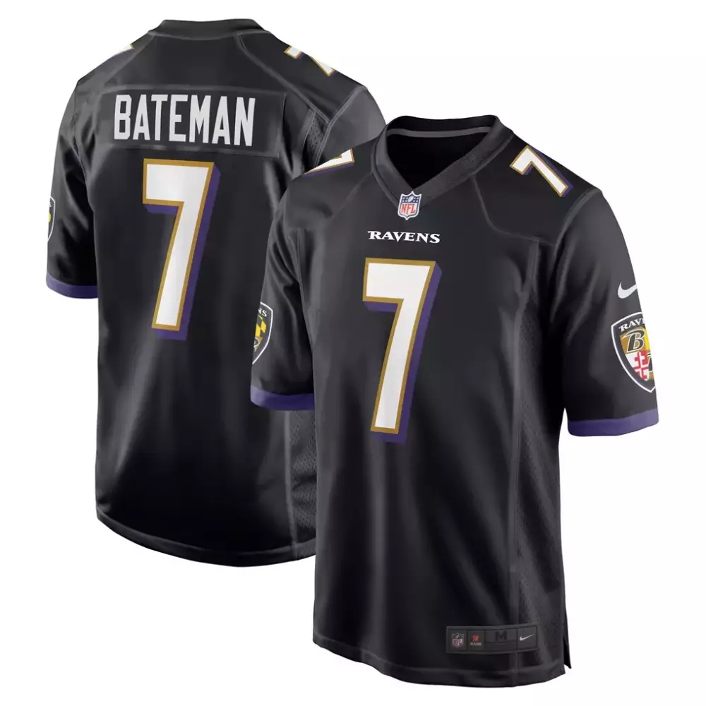 Rashod Bateman Baltimore Ravens Nike Game Jersey | Black | Fan Gear for Men, Women & Youth