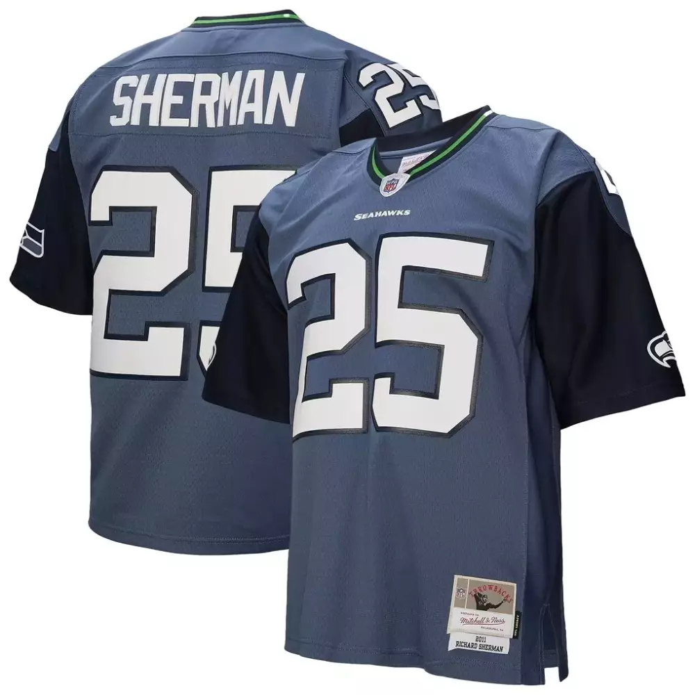 Richard Sherman Seattle Seahawks Mitchell & Ness 2011 Legacy Replica Jersey | Blue Fan Gear | For Men, Women & Youth