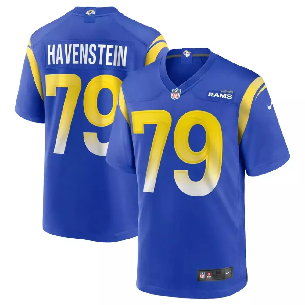 Rob Havenstein Royal Game Jersey | Los Angeles Rams Nike Edition | Fan Gear for Game Day | For Men, Women & Youth