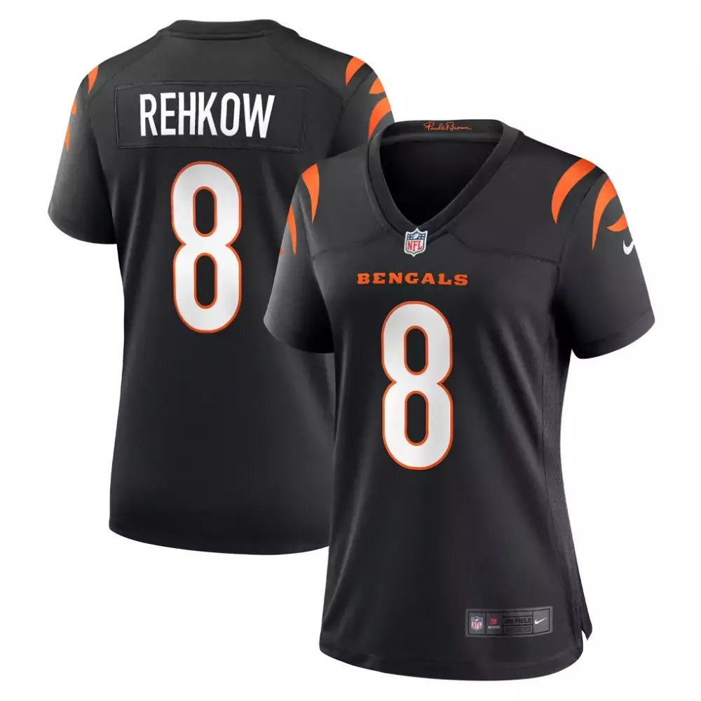 Ryan Rehkow Cincinnati Bengals Nike Women's Game Jersey | Black | Fan Gear for Women & Youth