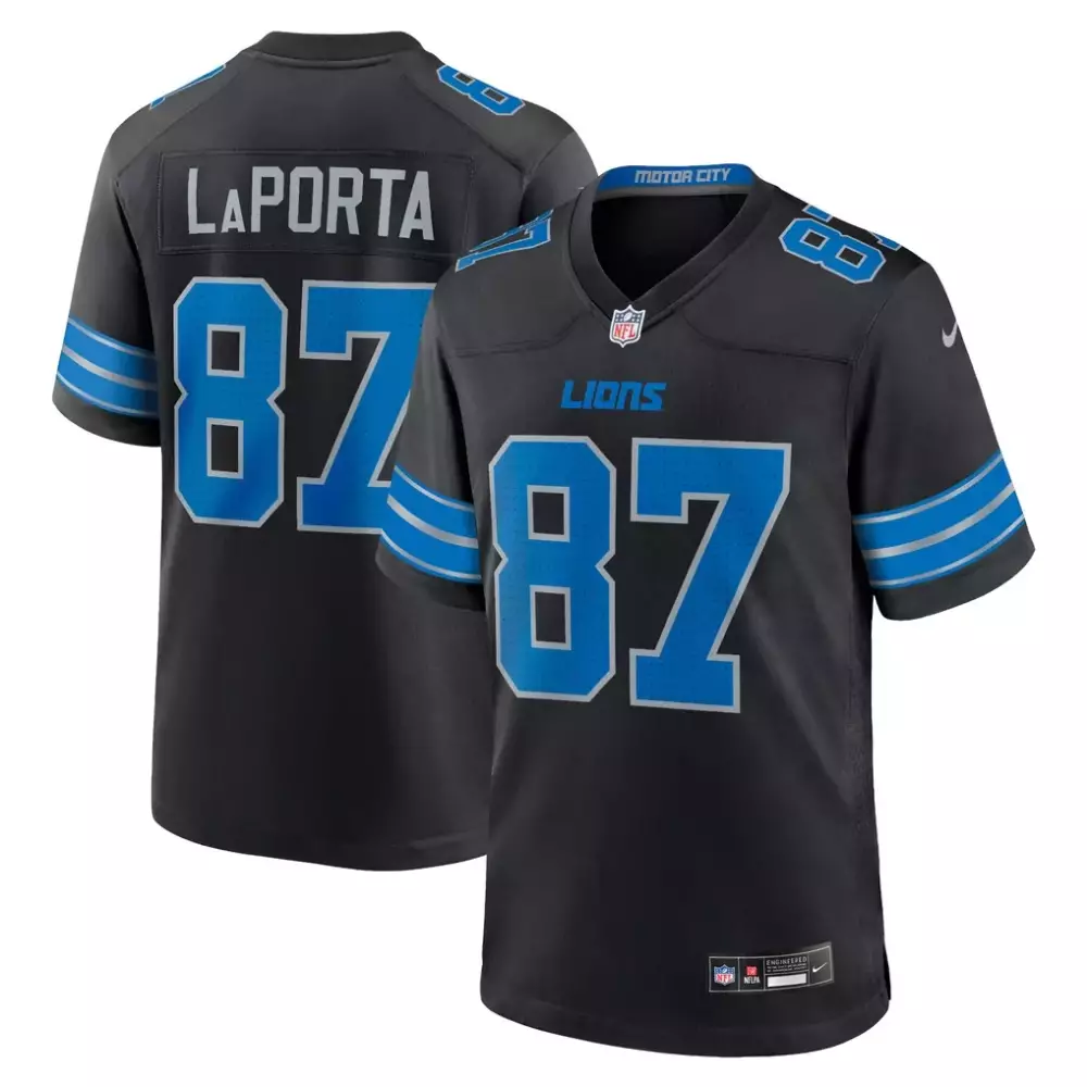 Sam Laporta Detroit Lions Nike 2nd Alternate Game Jersey | Black | Fan Gear for Men, Women & Youth