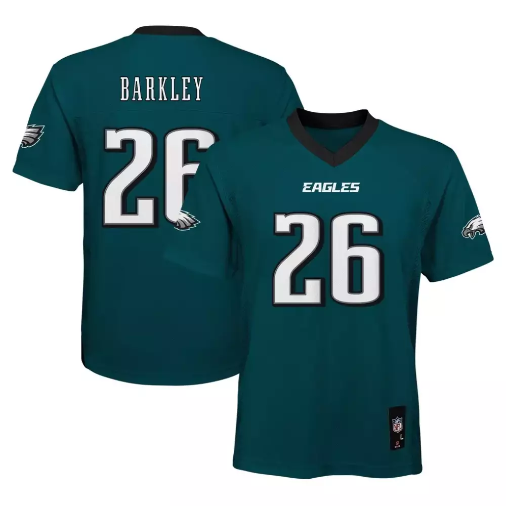 Saquon Barkley Philadelphia Eagles Youth Replica Player Jersey | Midnight Green | Nike Fan Gear for Youth