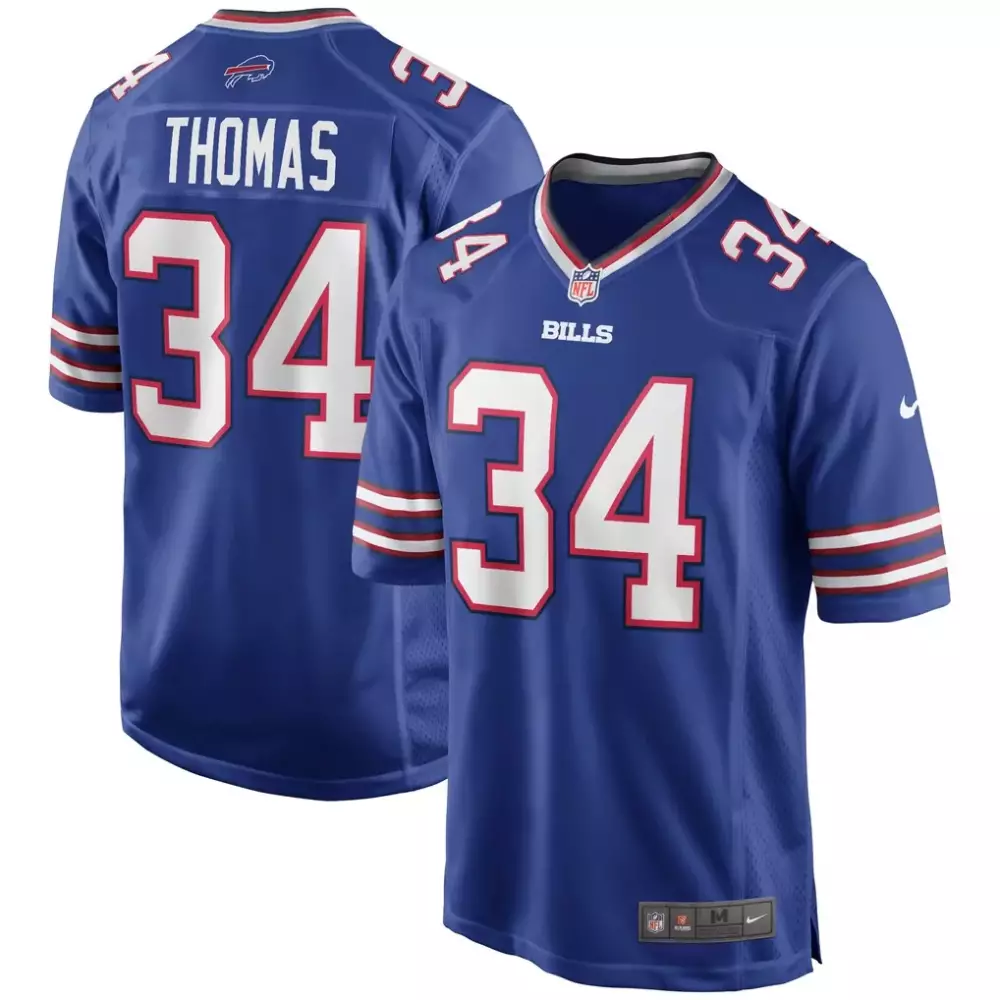Thurman Thomas Buffalo Bills Nike Game Retired Player Jersey | Royal Blue | For Men, Women & Youth