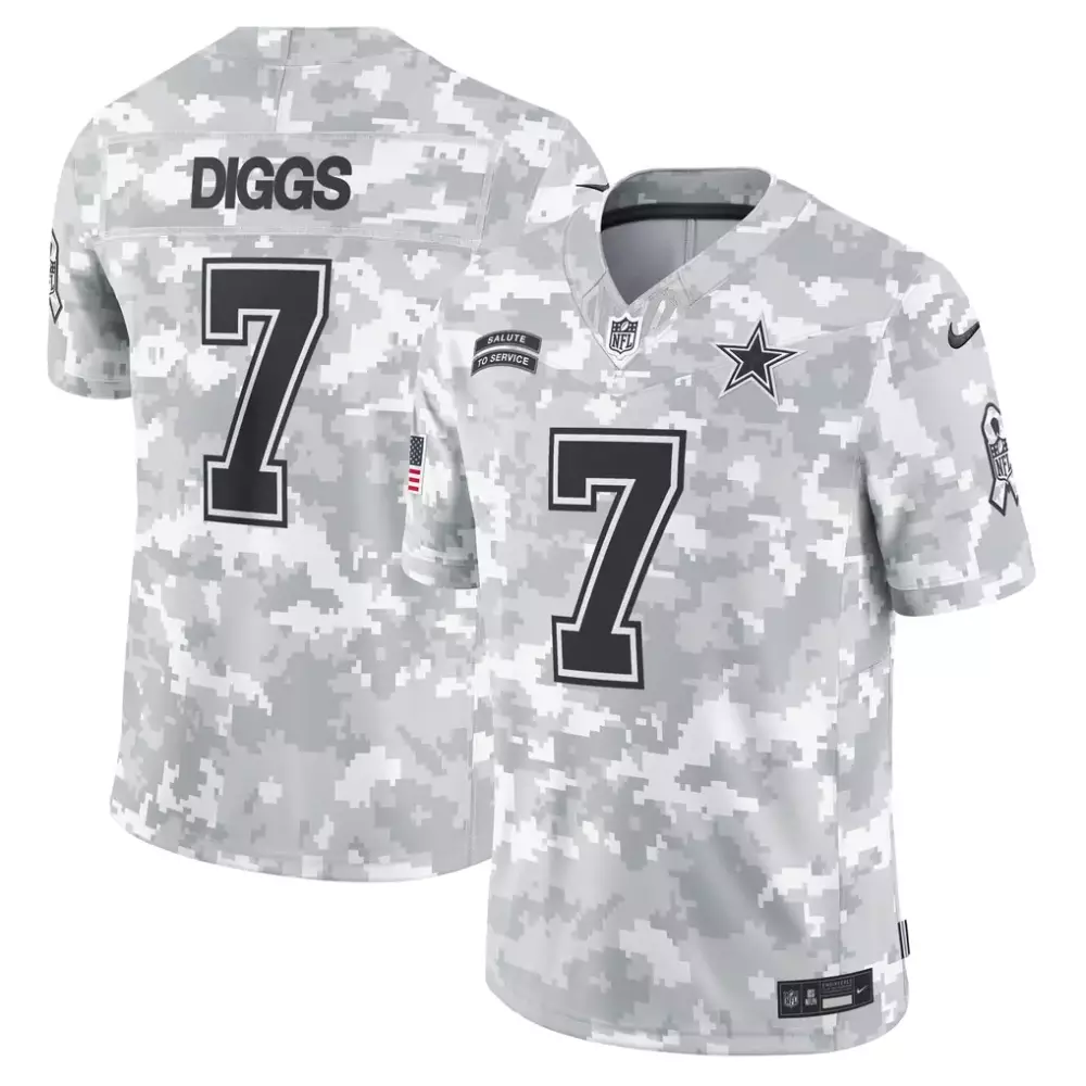 Trevon Diggs Dallas Cowboys Salute to Service Limited Jersey | Arctic Camo Stitched Fan Gear | For Men, Women & Youth