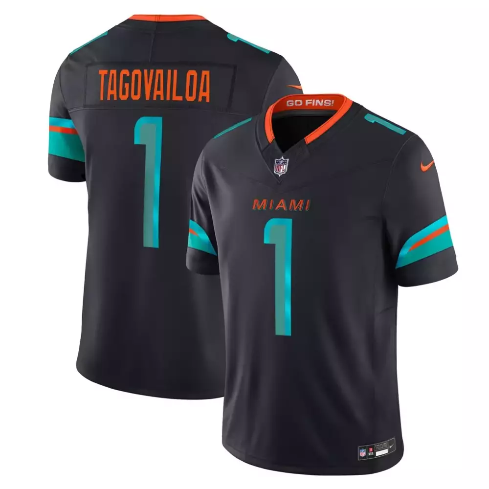Tua Tagovailoa Miami Dolphins Nike 2025 Rivalries Limited Jersey | Pitch Blue Fan Gear | For Men, Women & Youth