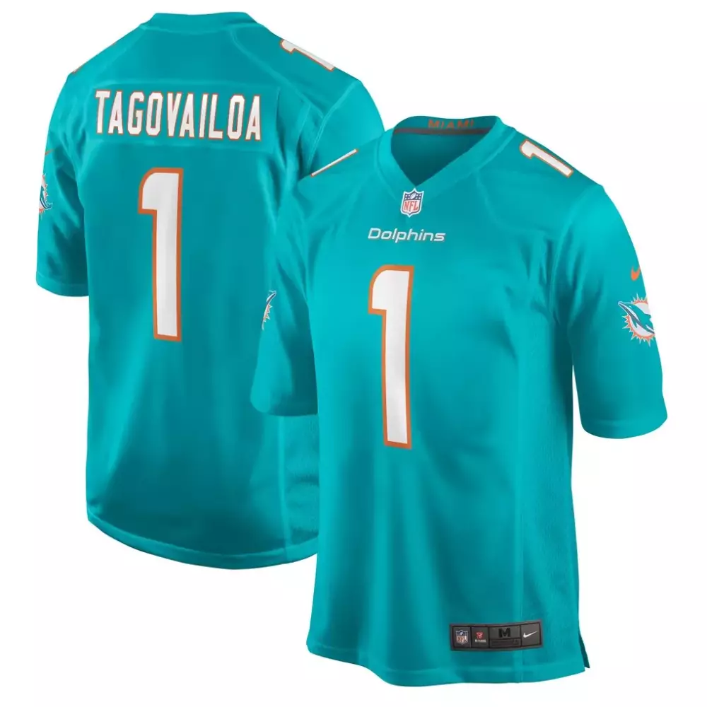 Tua Tagovailoa Miami Dolphins Nike Player Game Jersey | Aqua Fan Gear | For Men, Women & Youth