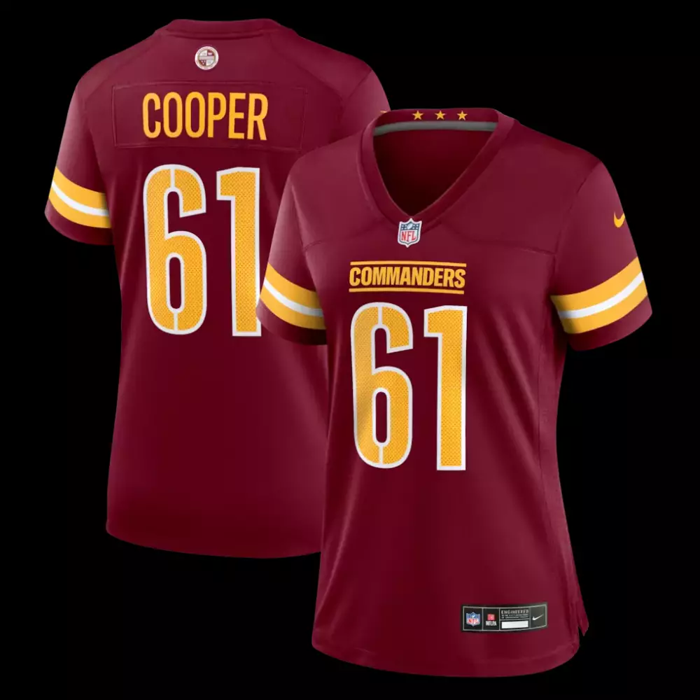 Tyler Cooper Washington Commanders Nike Women's Team Game Jersey | Burgundy | For Women, Men & Youth