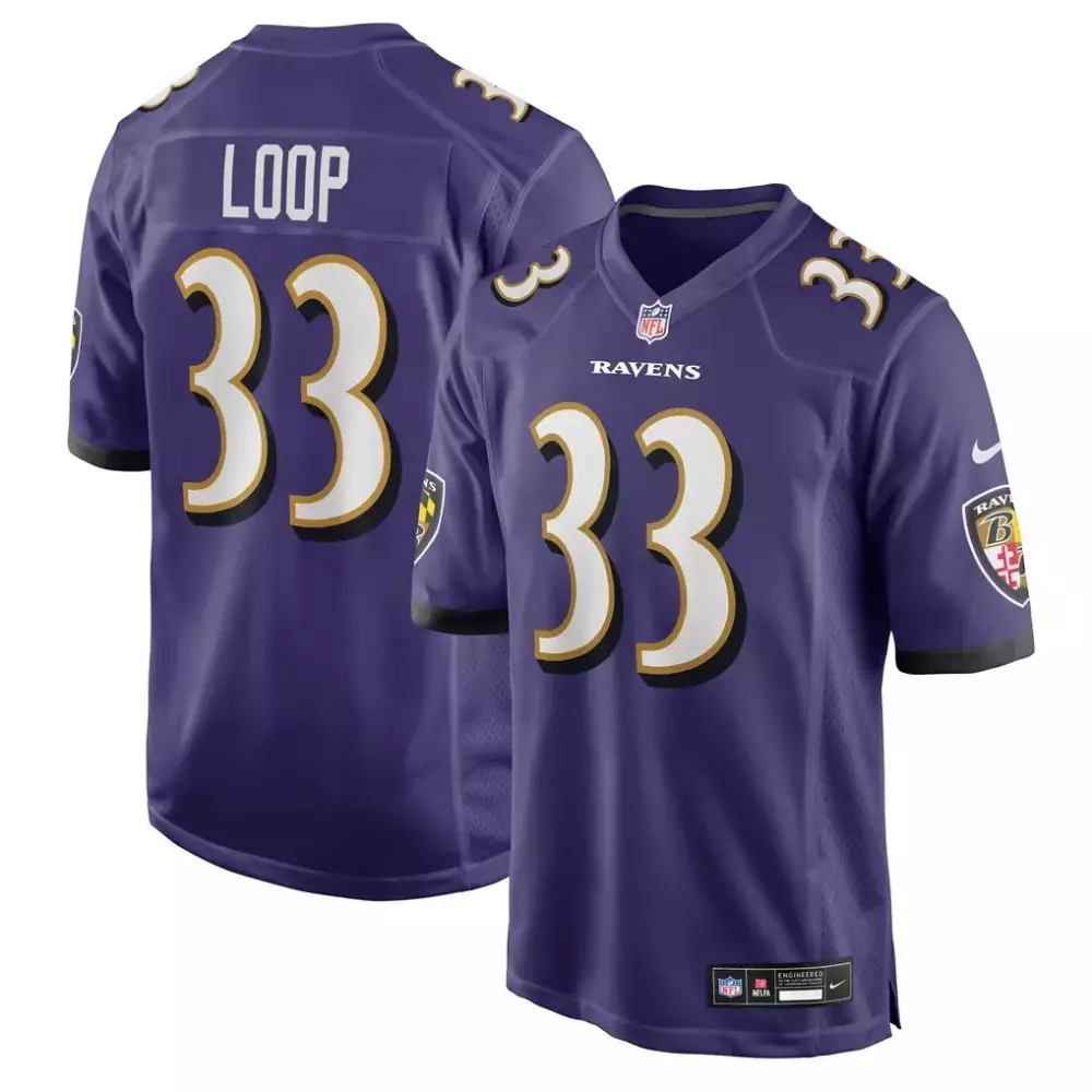 Tyler Loop Baltimore Ravens Nike Team Game Jersey | Purple Fan Gear for Men, Women & Youth | Perfect for Game Day