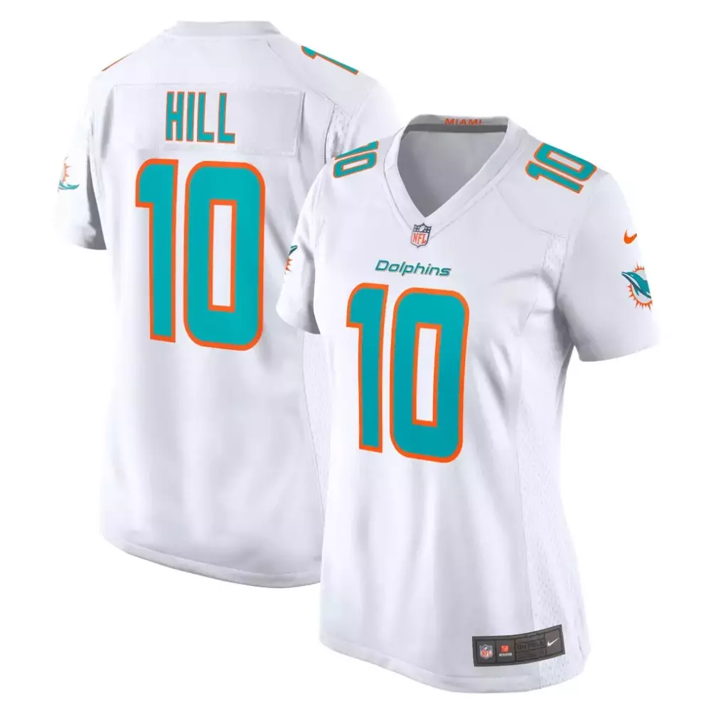 Tyreek Hill Miami Dolphins Women's Nike Jersey | White Stitched Replica | Fan Gear for Game Day | For Men, Women & Youth