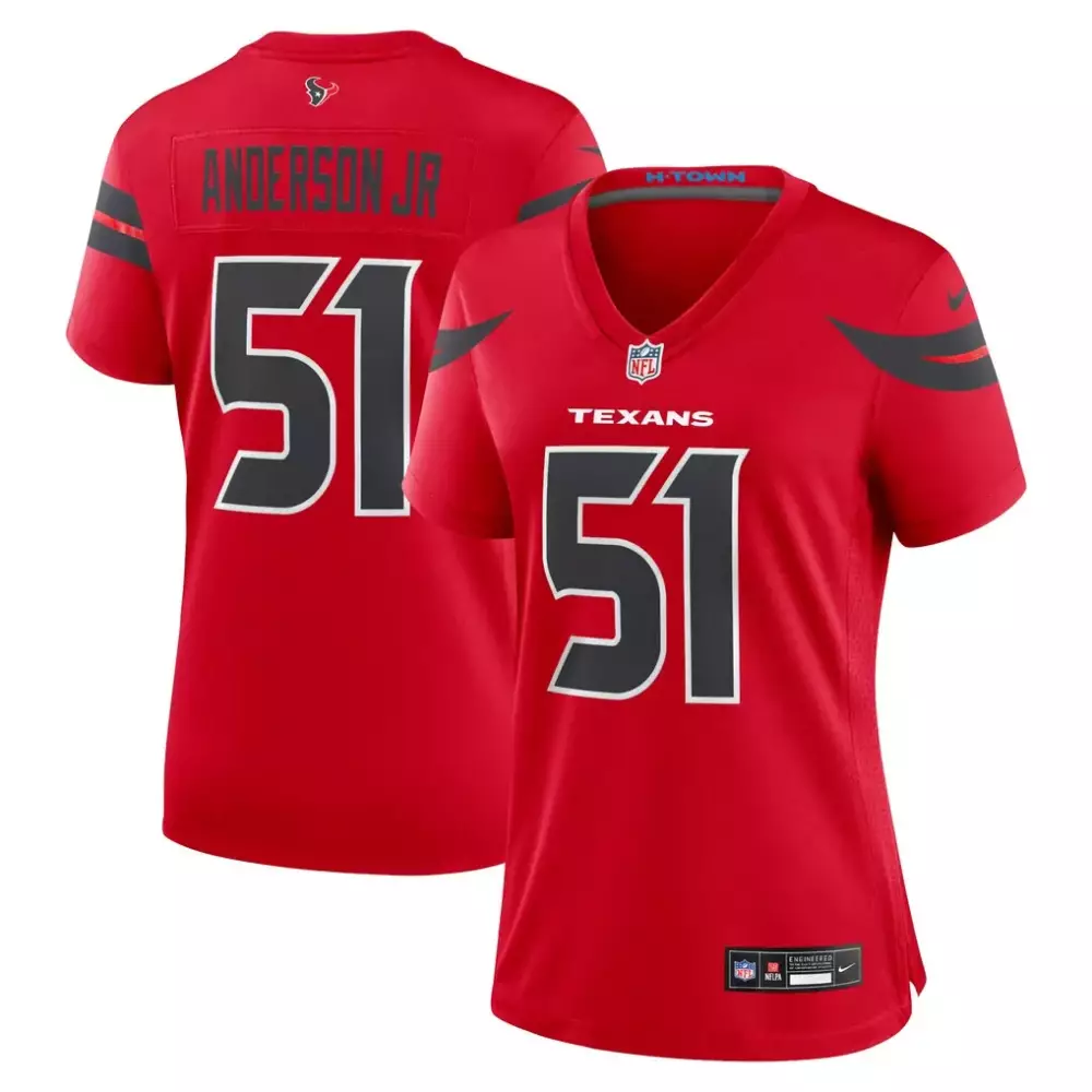 Will Anderson Jr. Houston Texans Nike Women's Alternate Game Jersey | Red Stitched Fan Gear | For Men, Women & Youth