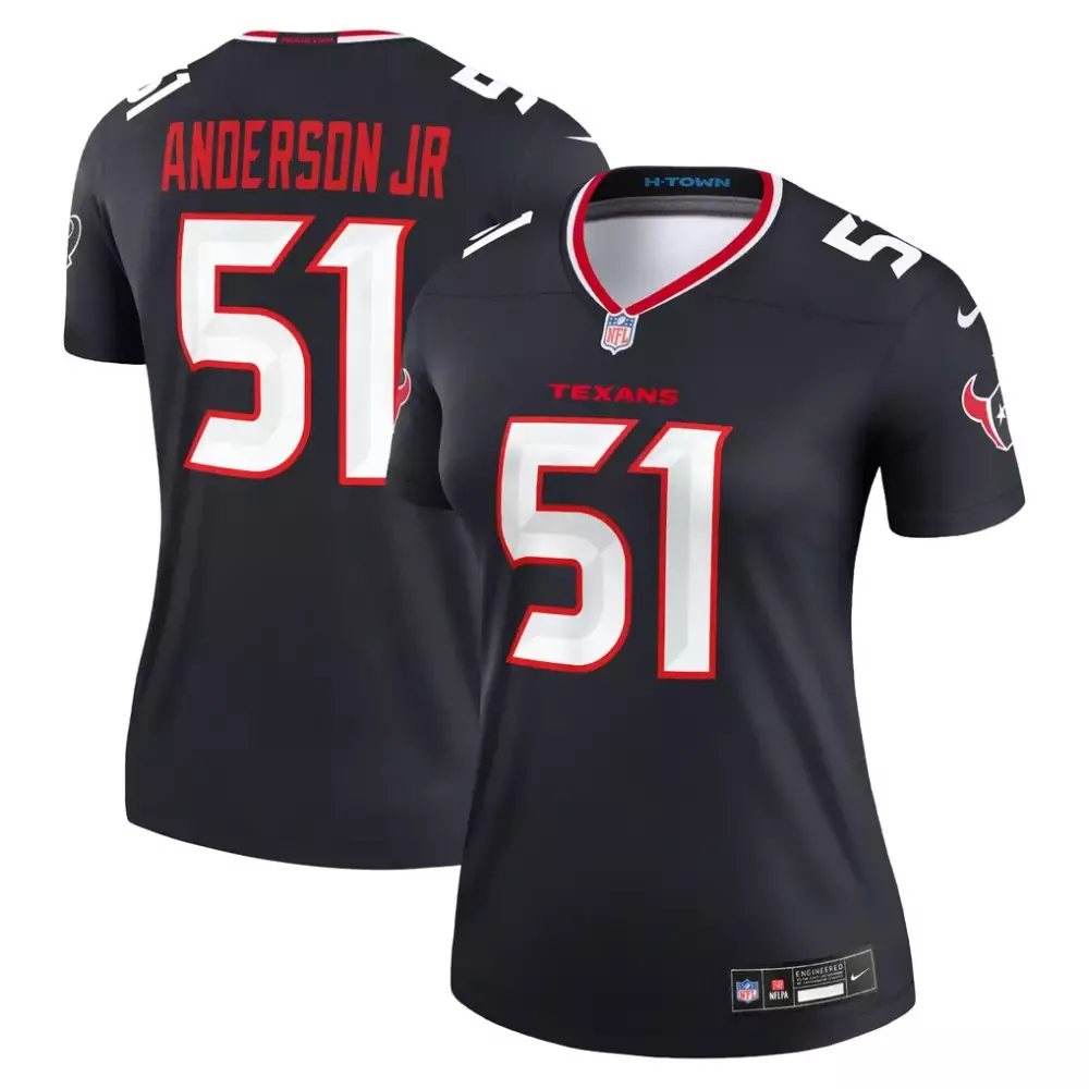 Will Anderson Jr. Houston Texans Nike Women's Legend Player Performance Top | Navy Stitched Fan Gear | For Men, Women & Youth