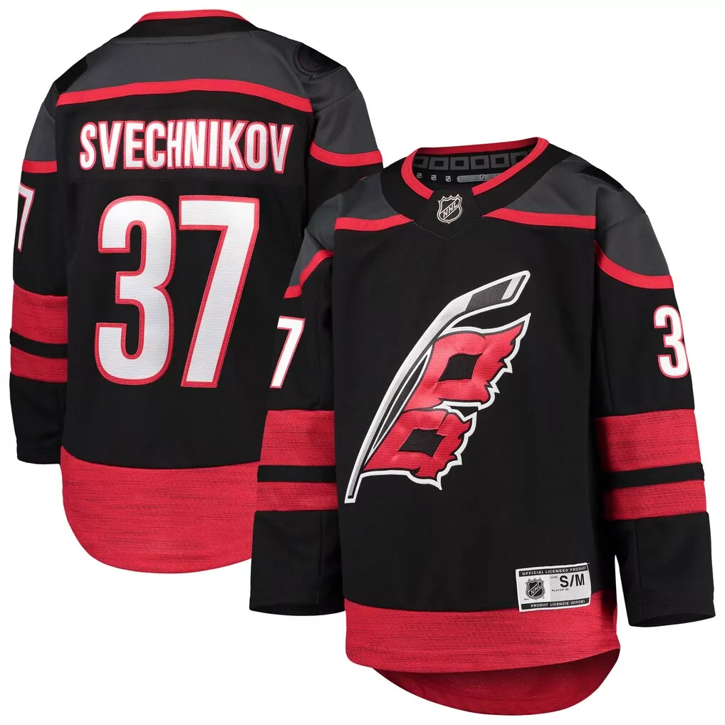Andrei Svechnikov Carolina Hurricanes Youth Home Premier Jersey | Black | Fan Gear for Kids & Youth
