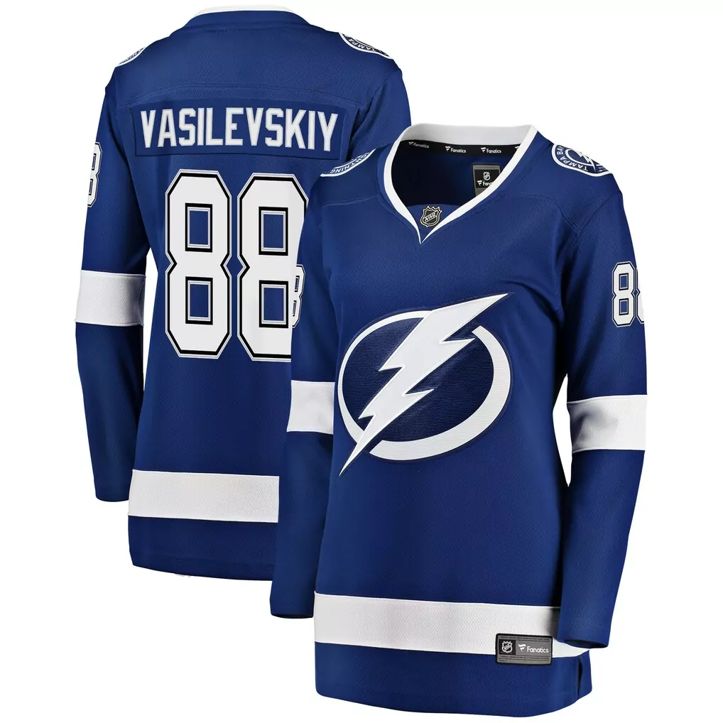Andrei Vasilevskiy Tampa Bay Lightning Fanatics Women's Breakaway Player Jersey | Blue | Fan Gear for Women