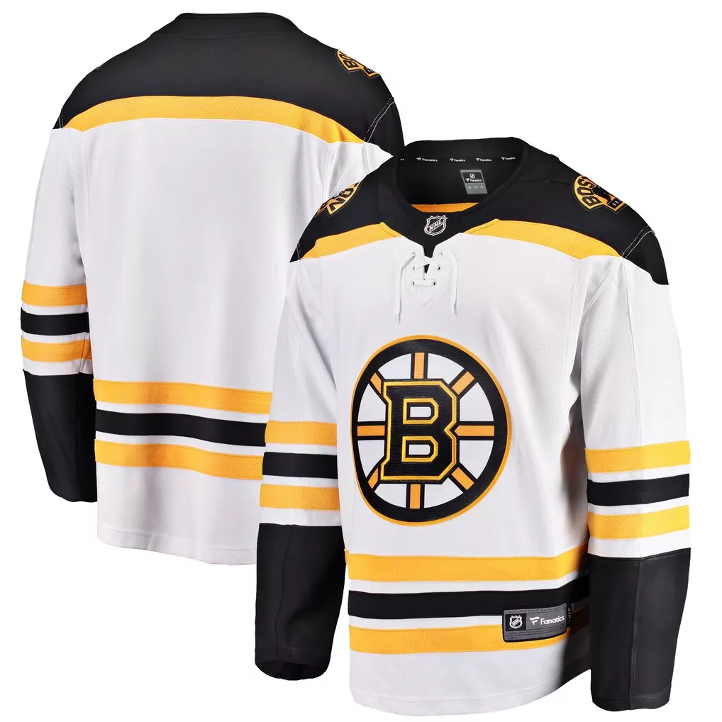 Boston Bruins Breakaway Away Jersey | White | Fan Gear for All Ages