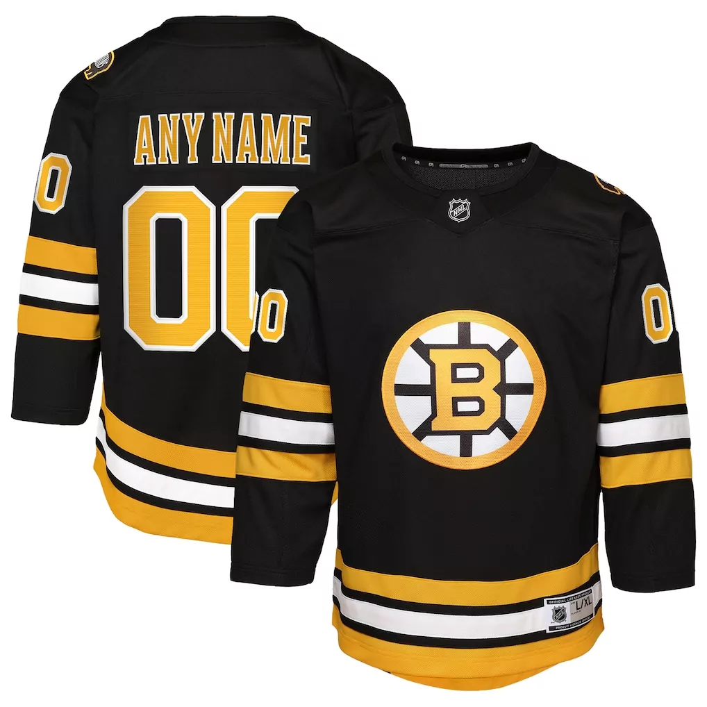 Boston Bruins Youth Home Custom Premier Jersey | Black | Fan Gear for Game Day | For Men, Women & Youth