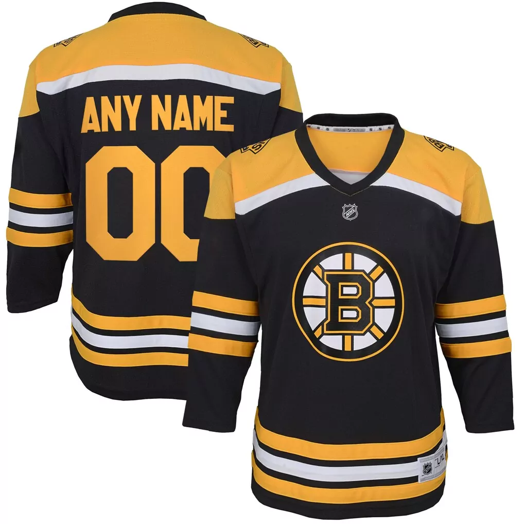 Boston Bruins Youth Home Replica Custom Jersey | Black | Limited Edition Fan Gear for Game Day | For Men, Women & Youth