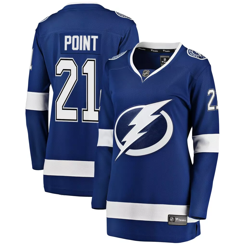 Brayden Point Tampa Bay Lightning Fanatics Women's Breakaway Player Jersey | Blue | Fan Gear for Women
