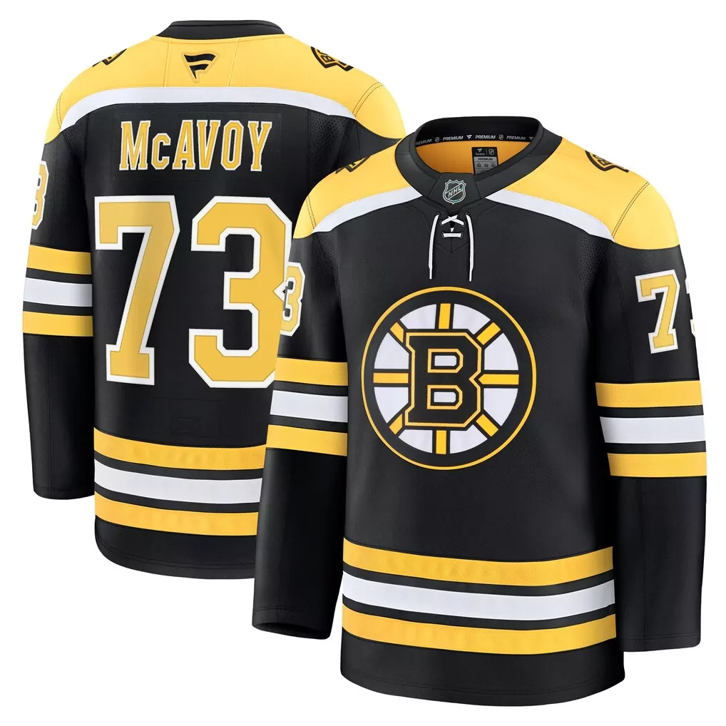 Charlie McAvoy Boston Bruins Fanatics Home Premium Jersey | Black Stitched Fan Gear | For Men, Women & Youth