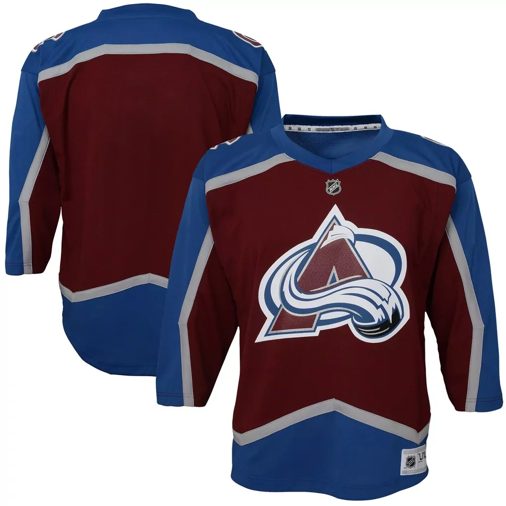 Colorado Avalanche Youth Burgundy Home Blank Replica Jersey | Classic Fan Gear for Youth