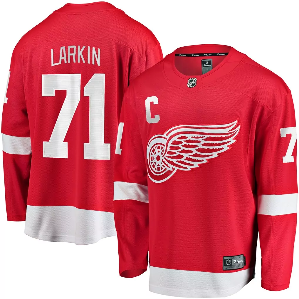 Dylan Larkin 2023-24 Captain Breakaway Jersey | Detroit Red Wings | Red | Fan Gear for Men, Women & Youth