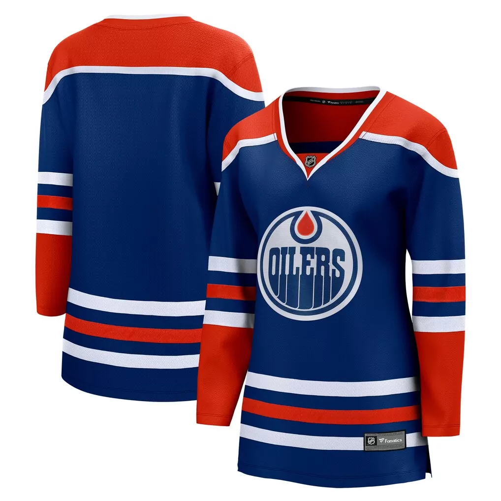Edmonton Oilers Fanatics Women's Home Breakaway Blank Jersey | Royal | Stylish Fan Gear for Women & Youth