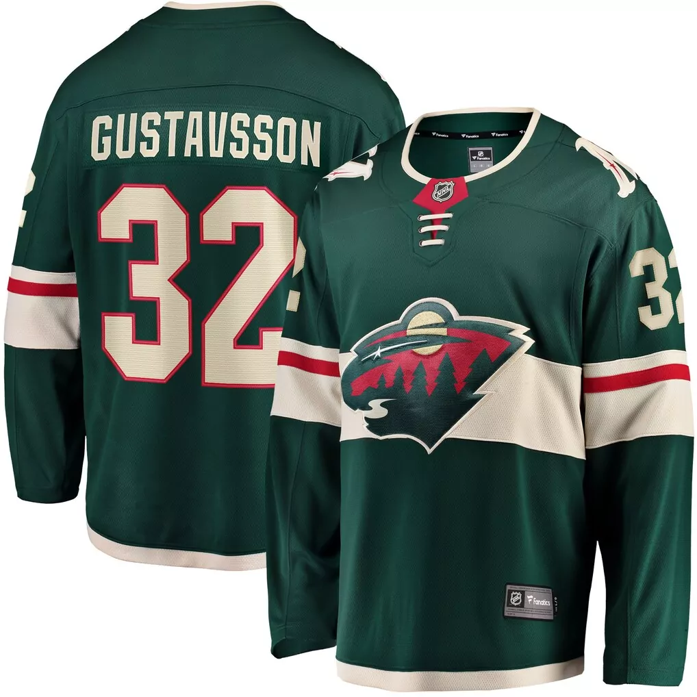Custom Minnesota Wild  Filip Gustavsson Fanatics Home Breakaway Player Replica Jersey – Green