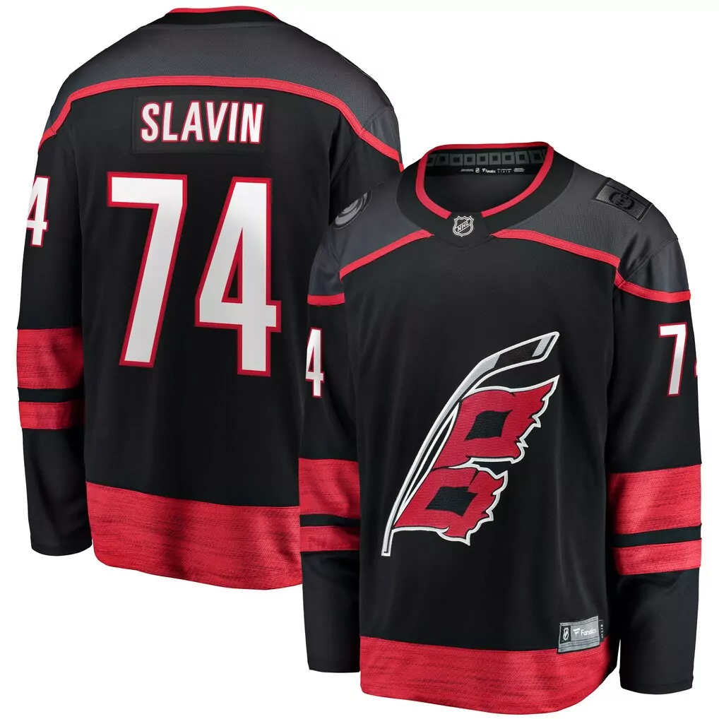 Jaccob Slavin Carolina Hurricanes Home Breakaway Player Jersey | Black Fan Gear | Great for Game Day | For Men, Women & Youth