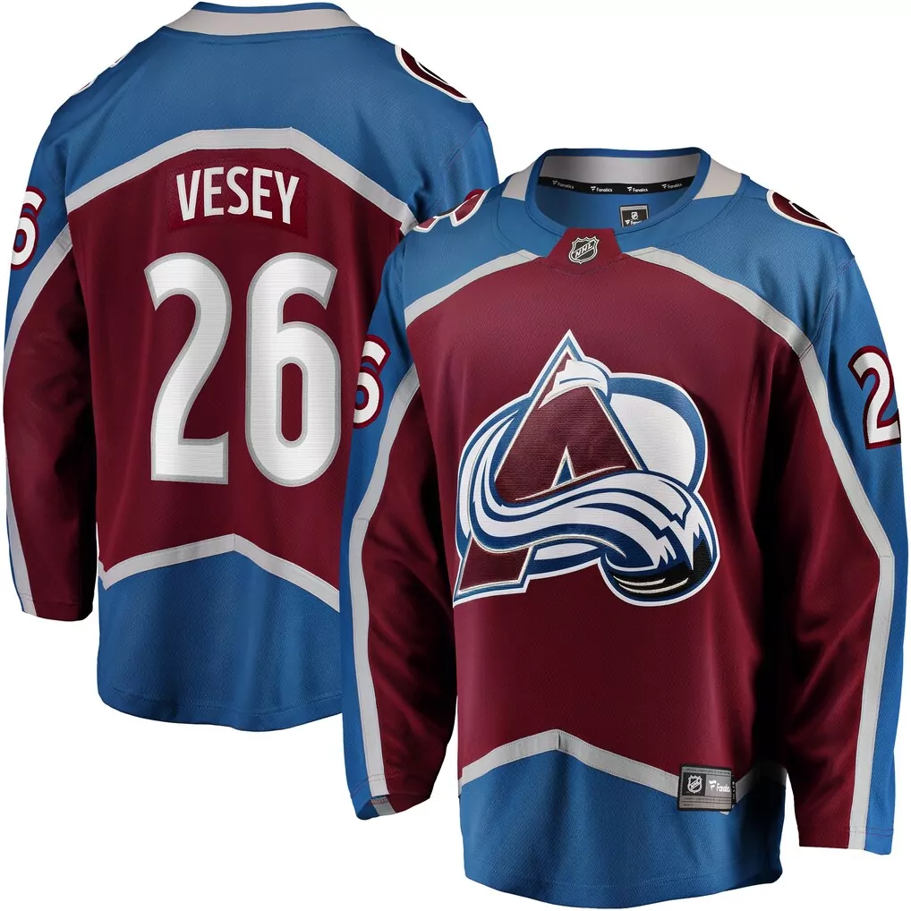 Jimmy Vesey Colorado Avalanche Burgundy Home Breakaway Jersey | Fan Gear for Men, Women & Youth