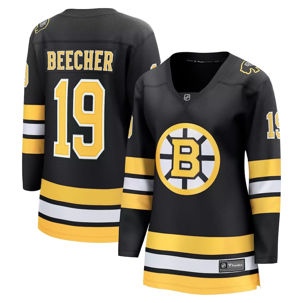 John Beecher Boston Bruins Breakaway Jersey | Women's Home Style in Black | Fan Gear for Game Day | For Men, Women & Youth