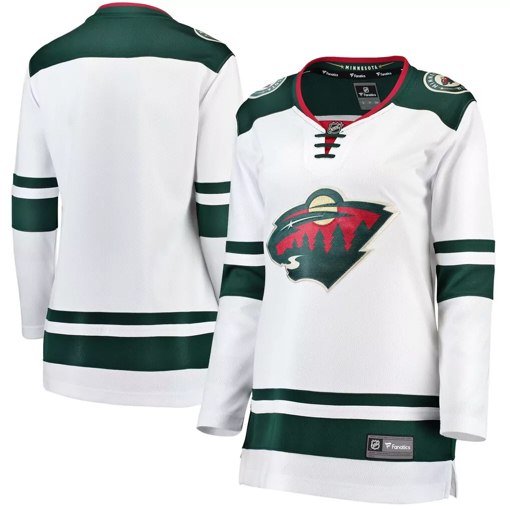 Customizable Minnesota Wild  Fanatics Away Breakaway Replica Jersey – White