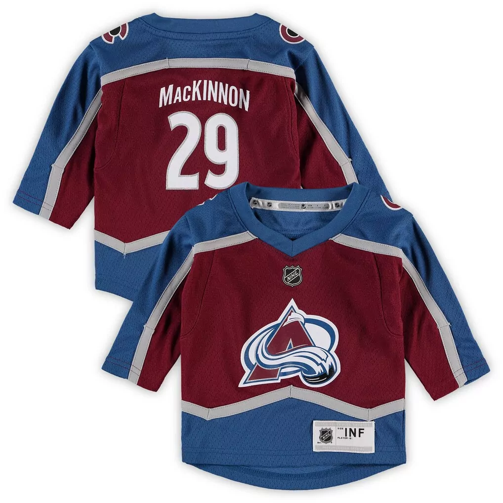 Nathan Mackinnon Colorado Avalanche Infant Burgundy Home Replica Jersey | Fan Gear for Babies