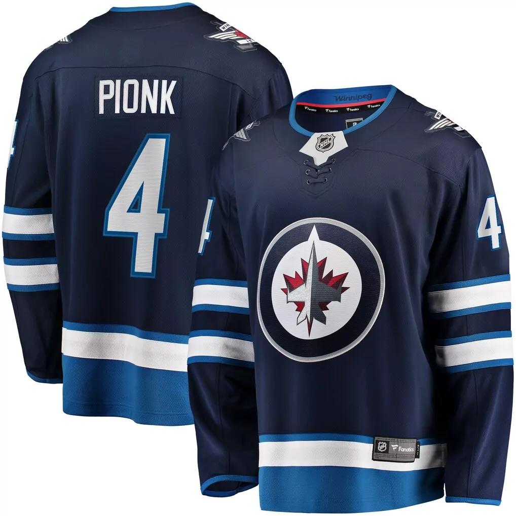Customizable Winnipeg Jets  Neal Pionk Fanatics Home Breakaway Player Hockey Jersey – Navy Blue