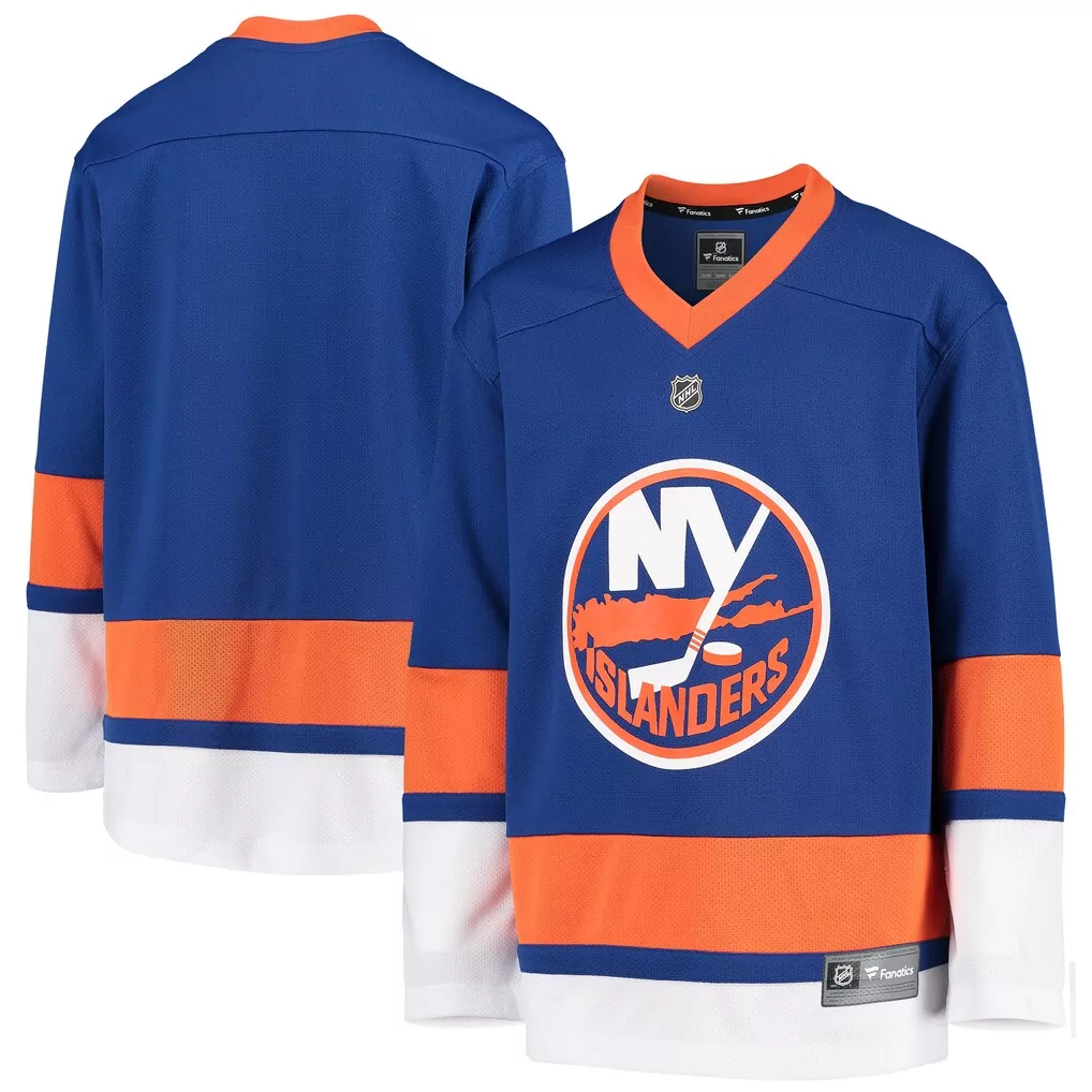Personalized New York Islanders  Fanatics Home Replica Blank Replica Jersey – Blue