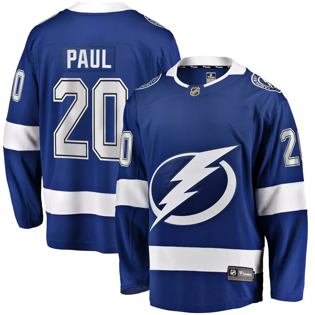 Nicholas Paul Tampa Bay Lightning Breakaway Player Jersey | Blue Fan Gear | Replica Style for Men, Women & Youth