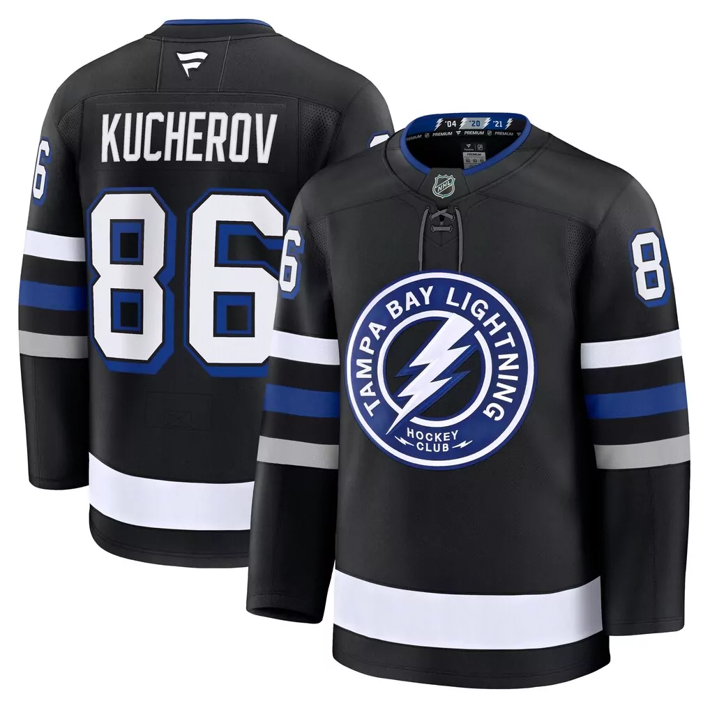 Nikita Kucherov Tampa Bay Lightning Alternate Premium Jersey | Black Fan Gear | Stylish Replica for Men, Women & Youth