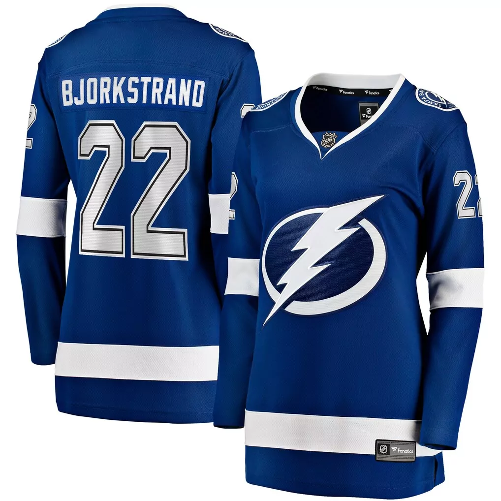Bjorkstrand Tampa Bay Lightning Women's Home Breakaway Player Jersey | Blue Fan Gear for Women & Youth
