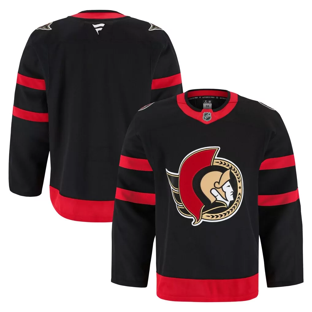 Custom Ottawa Senators  Fanatics Home Authentic Pro Authentic Jersey – Black