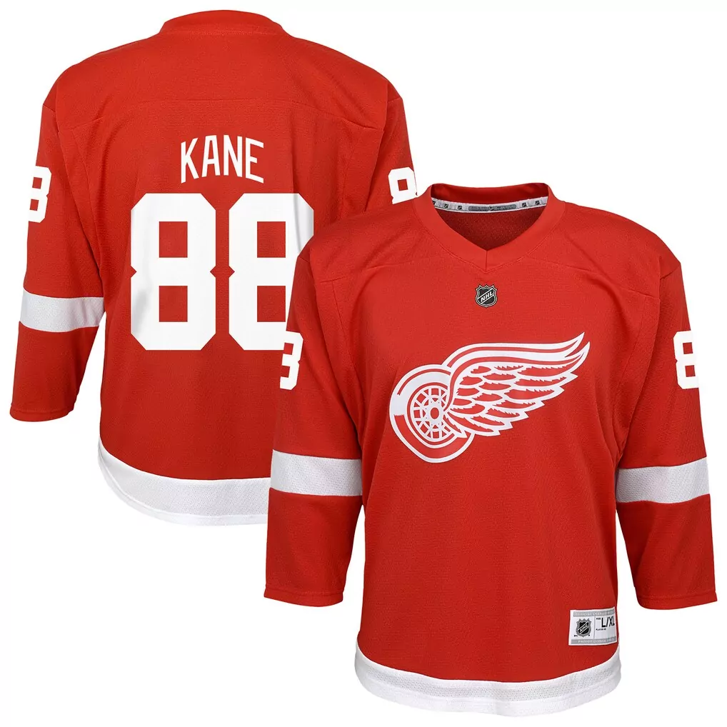 Patrick Kane Detroit Red Wings Youth Home Replica Player Jersey | Red | Perfect Gift Idea for Young Fans | For Men, Women & Youth