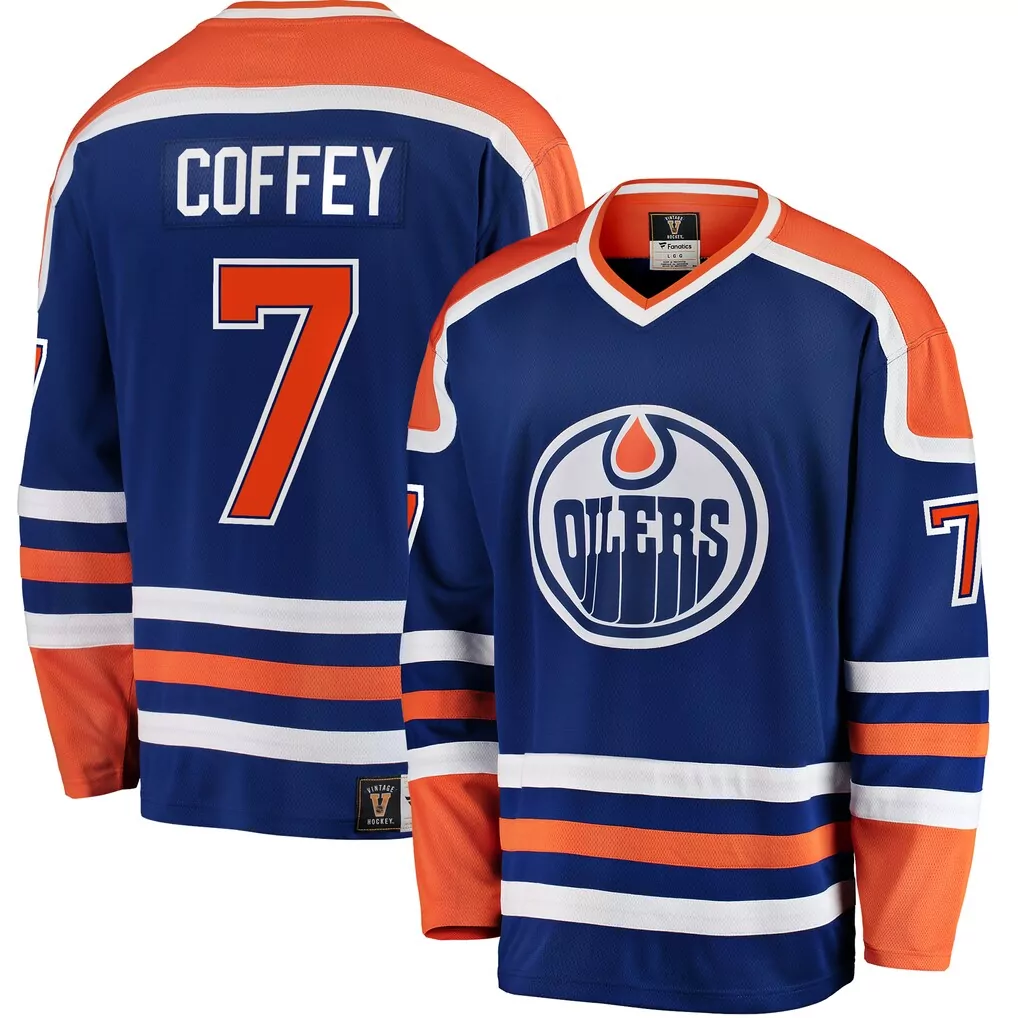 Paul Coffey Edmonton Oilers Premier Breakaway Retired Jersey | Blue | Limited Edition Fan Gear for Men, Women & Youth