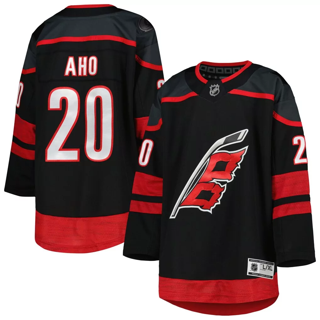 Sebastian Aho Carolina Hurricanes Youth Home Premier Jersey | Black Fan Gear | For Game Day | For Men, Women & Youth