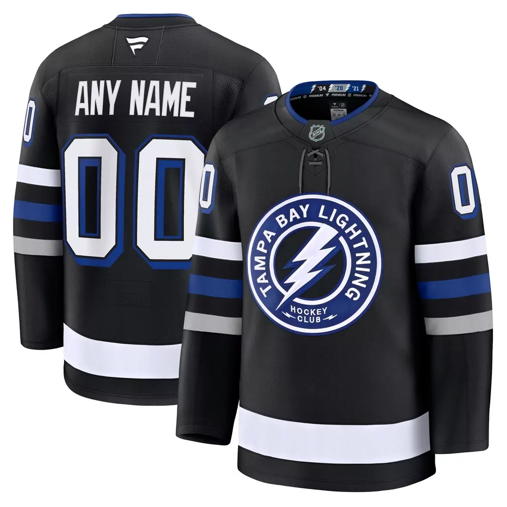 Tampa Bay Lightning Fanatics Alternate Premium Custom Jersey | Black Limited Edition Fan Gear for Men, Women & Youth