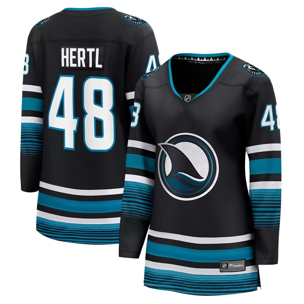 Custom San Jose Sharks  Tomas Hertl Fanatics Breakaway Hockey Jersey – Black