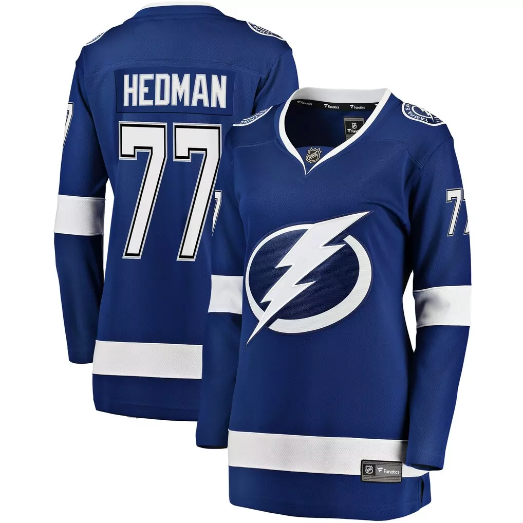 Victor Hedman Tampa Bay Lightning Women's Home Breakaway Jersey | Blue | Fan Gear for Game Day | For Men, Women & Youth
