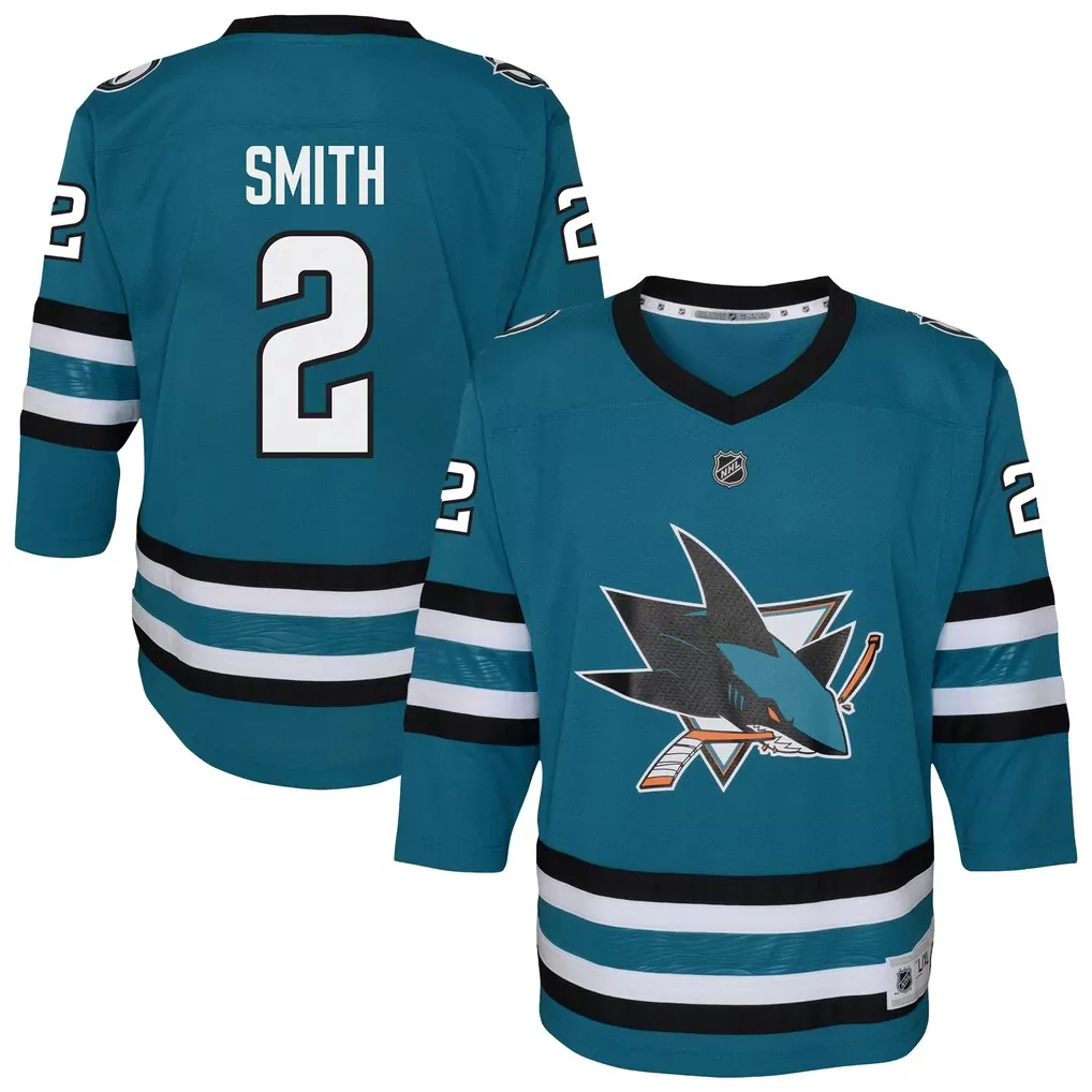 Custom San Jose Sharks  Will Smith Home Replica Player Replica Jersey – Teal