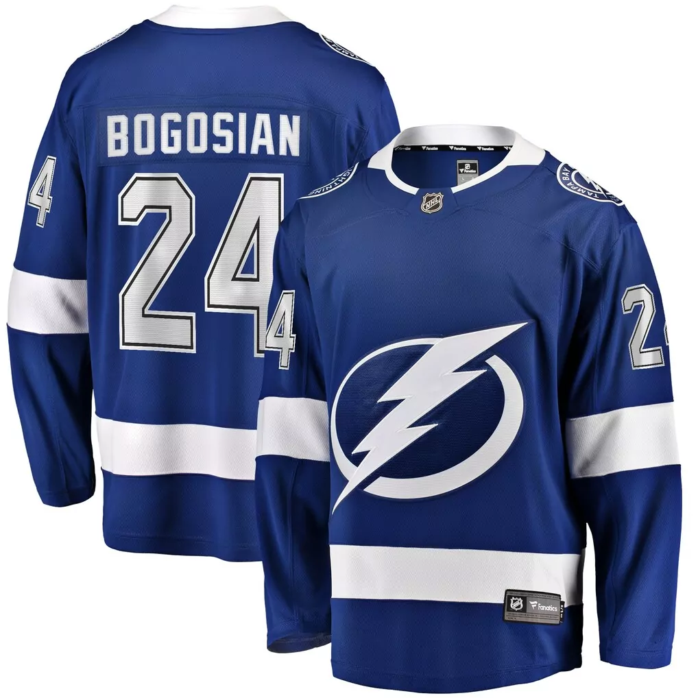 Zach Bogosian Tampa Bay Lightning Home Breakaway Player Jersey | Blue | Replica Fan Gear for Game Day | For Men, Women & Youth