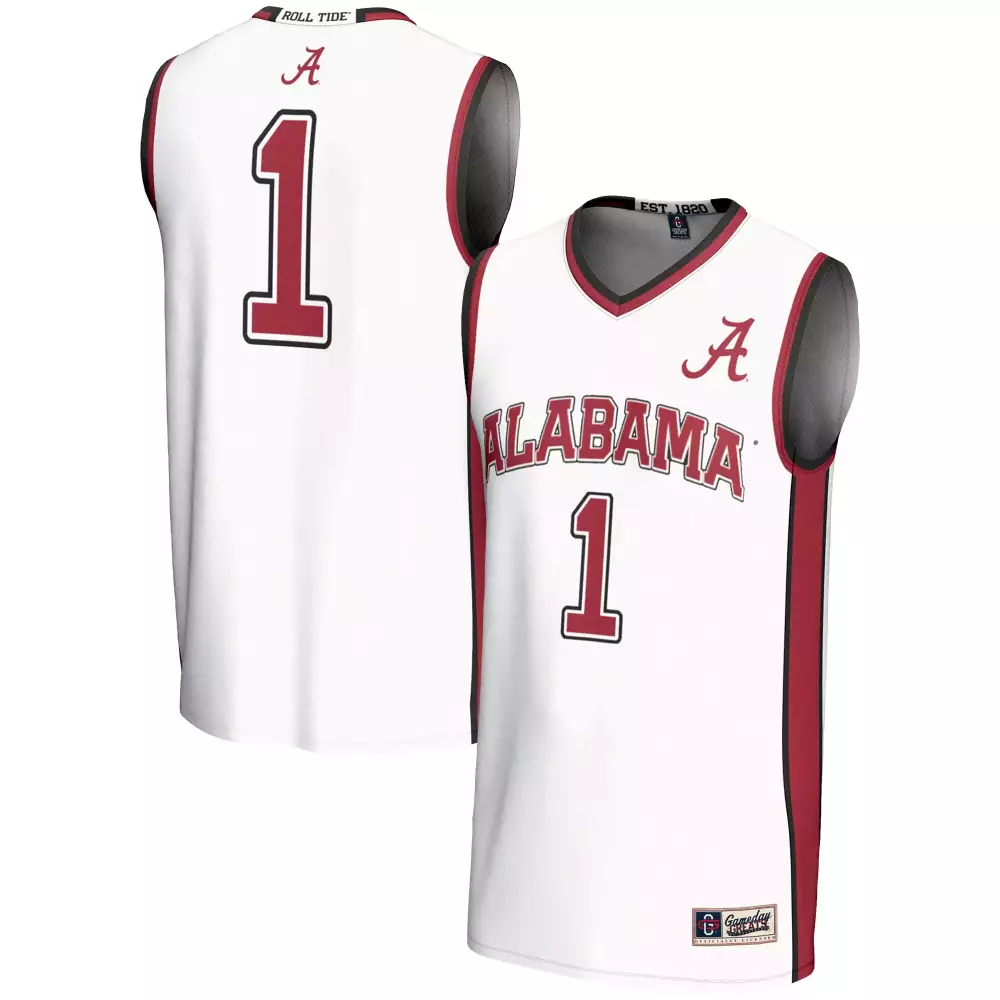 Alabama Crimson Tide 1 Men's 2023 Jersey | Stitched Vapor White Custom Edition | Gameday Authentic Fan Gear for Men, Women & Youth