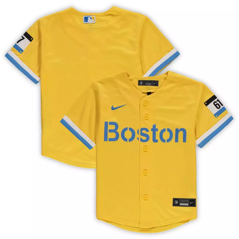 Yoshida Boston Red Sox 2023 Youth Jersey | Nike Stitched Vapor in Yellow | Limited Edition Fan Gear | For Men, Women & Youth